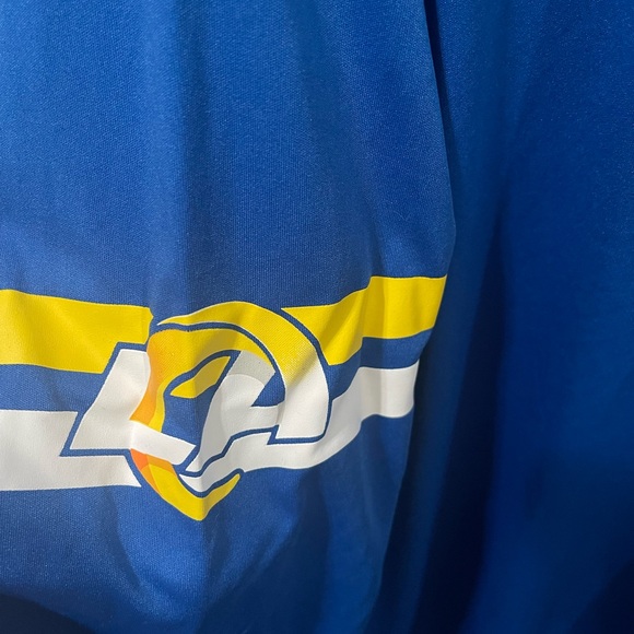 NFL Los Angeles Rams Blue and Yellow Zip Pullover - Picture 4 of 5